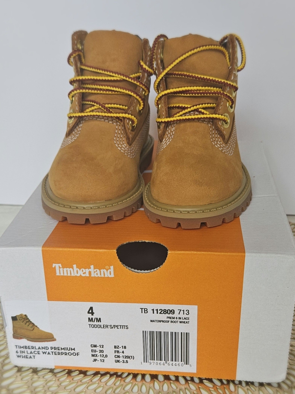 ​Timberland Premium 6-Inch Lace Waterproof Boot Wheat Toddler Size 4 - Picture 5 of 9